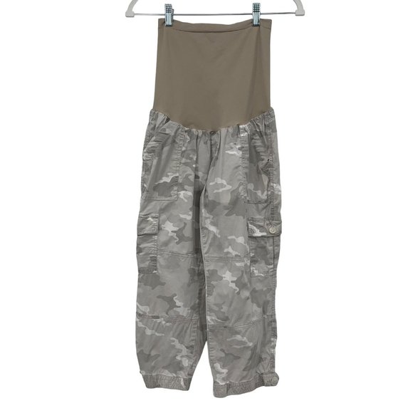 A Pea in the Pod Pants - A Pea in the Pod Size Large Maternity Cropped Cargo Camouflage Casual Pants
